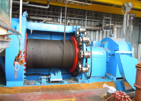 Customized Hydraulic Mooring Winch , 20000 Lb Hydraulic Winch With Cable Spooling Device